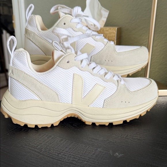 Veja Shoes - Veja Women's White and Tan Sneakers